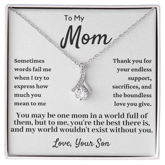 My World Mom Necklace